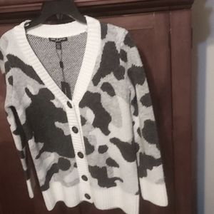 Printed Cardigan Sweater